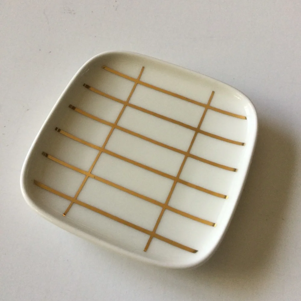 MARIMEKKO Tiiliskivi White / Gold Small Plate NWT - Picture 1 of 11